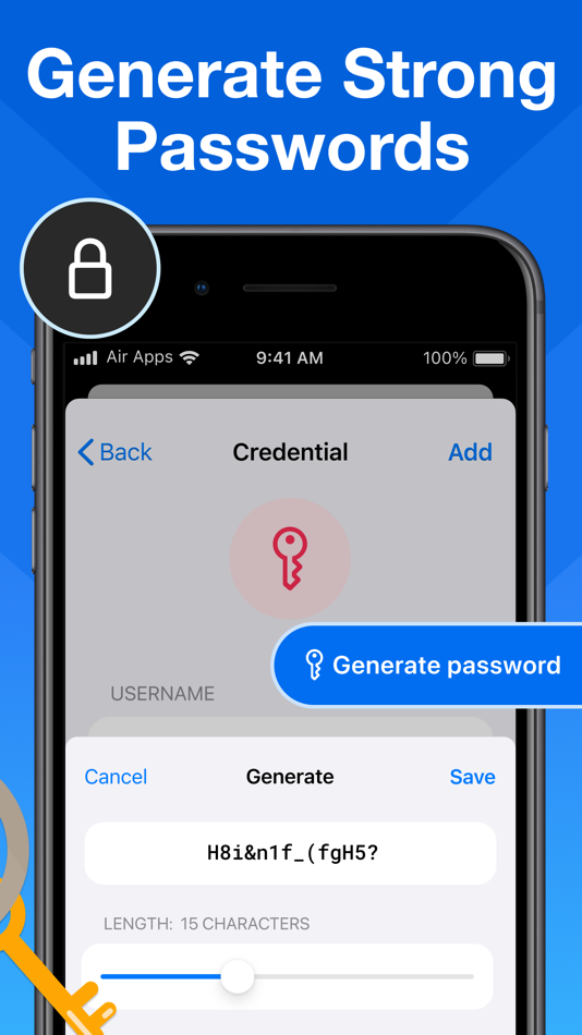 #5. Passwords Air - Lock Manager (iOS) 由: Air Apps Systems