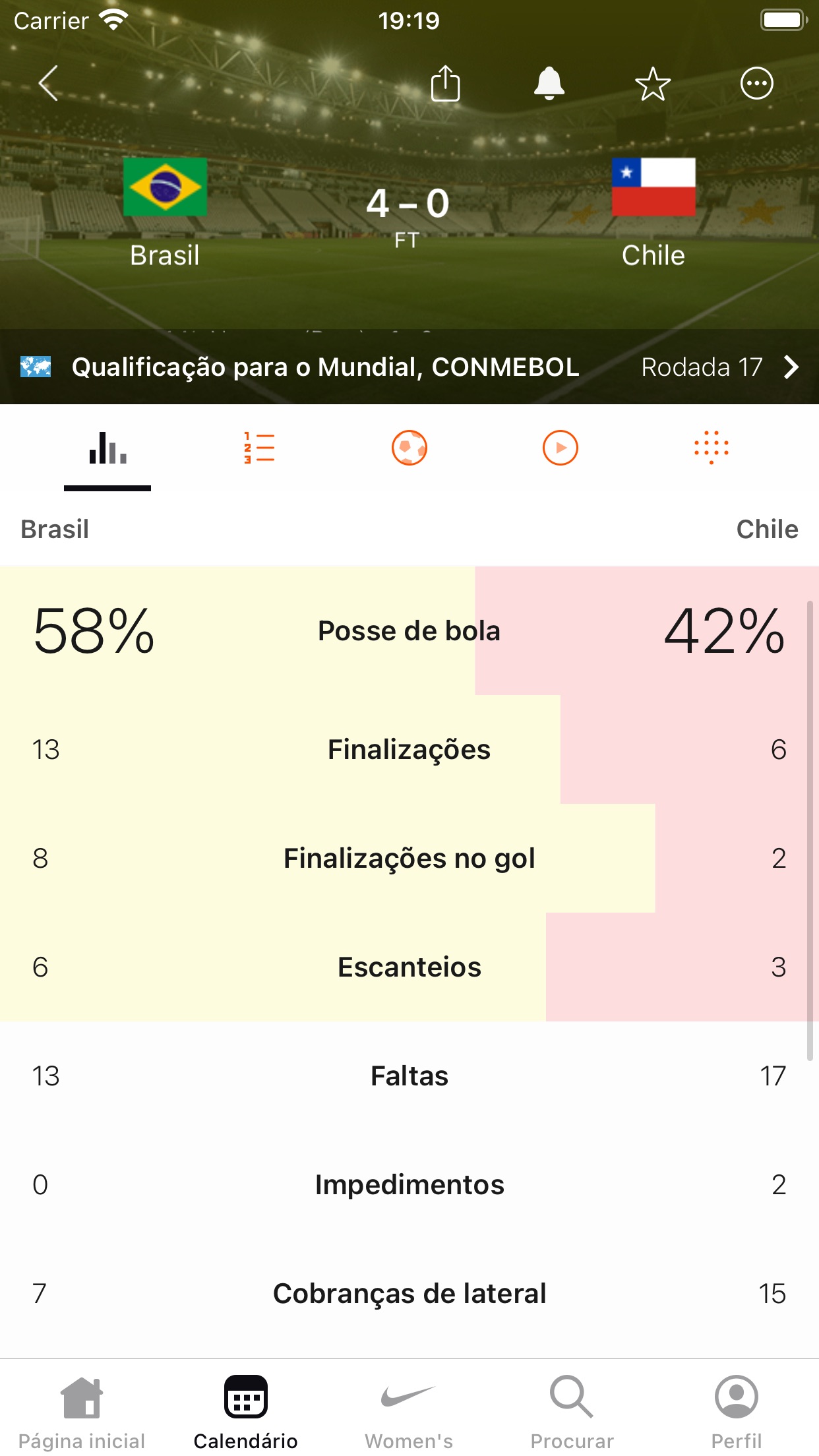 Screenshot do app Forza Football - Live Scores