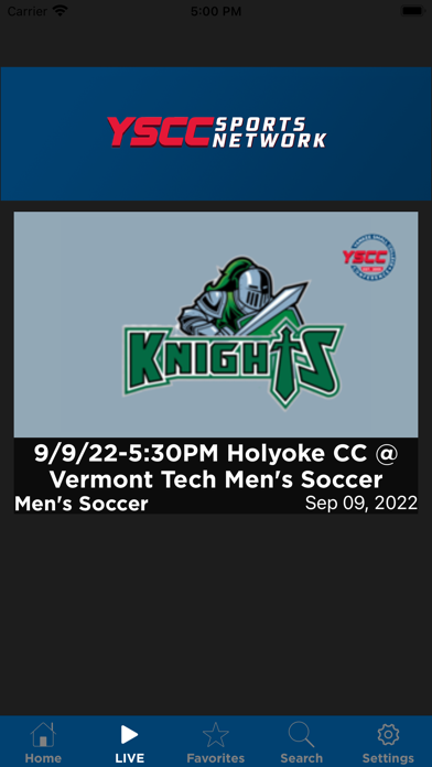 YSCC Sports Network Screenshot