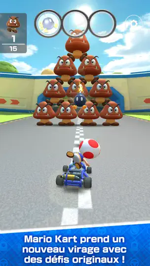Capture d'écran de Mario Kart Tour sur iPhone 8