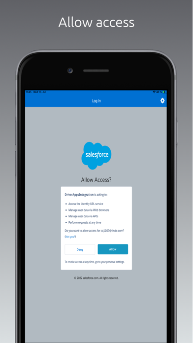 Linde Deliver Apps Screenshot