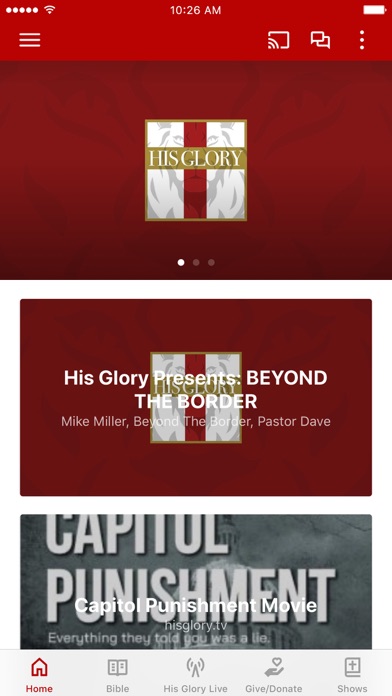 His Glory Ministry Screenshot