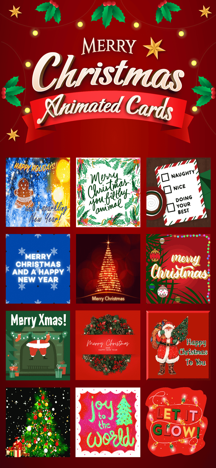 Merry Christmas Animated Cards