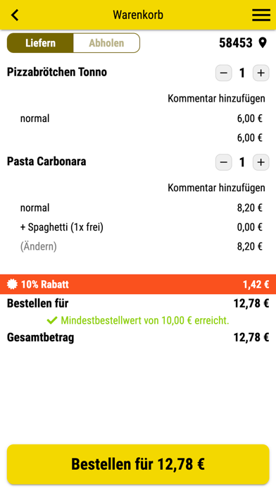 Pizzeria Margherita Witten Screenshot