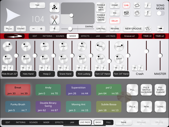 Soft Drummer iPad app afbeelding 2