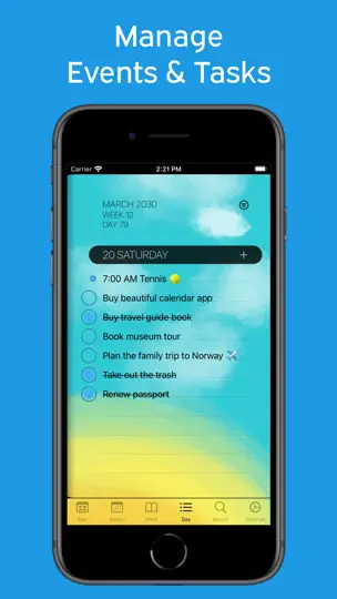 Captura de pantalla de PaperCal en iPhone 2