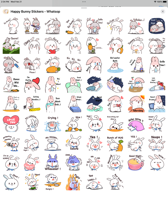 Screenshot #6 pour Happy Bunny Stickers