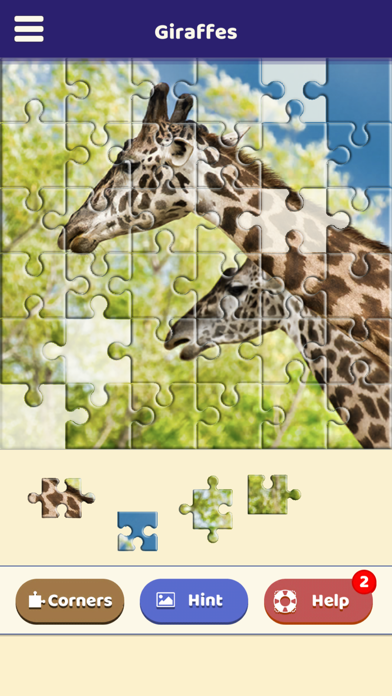 Giraffe Love Puzzle Screenshot