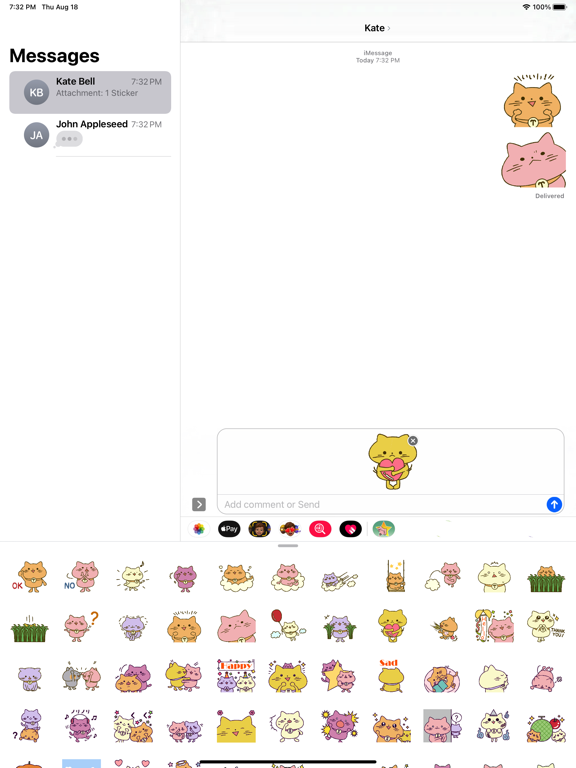 Screenshot #5 pour Cat Cat 5 Stickers Pack