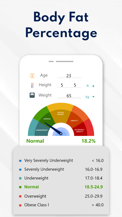 BMI, BMR & Body Fat Calculatorのおすすめ画像3