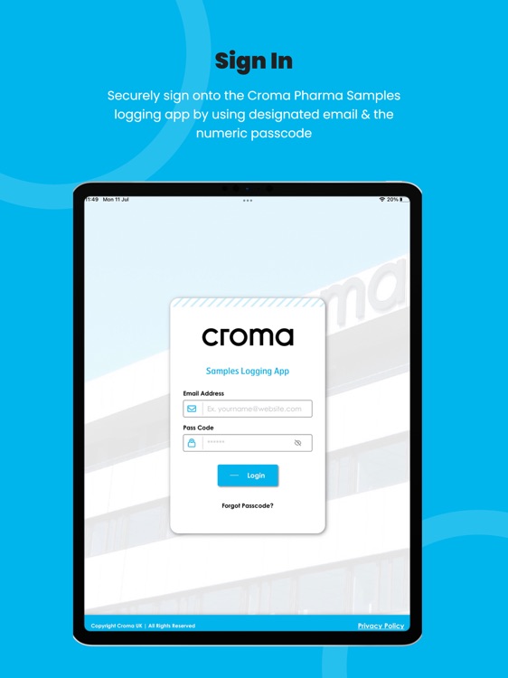 Croma Pharma Samples Logging