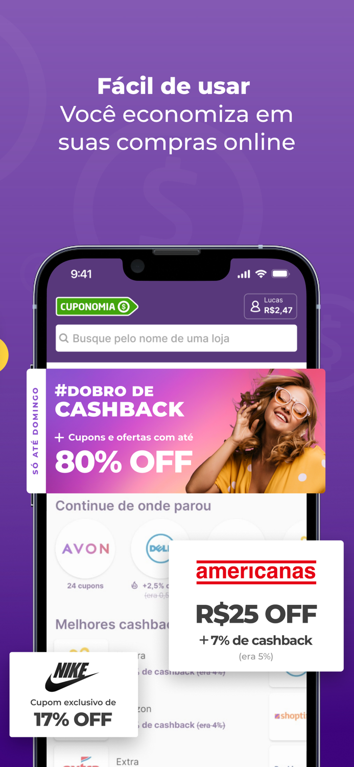 Cuponomia Cupons e Cashback