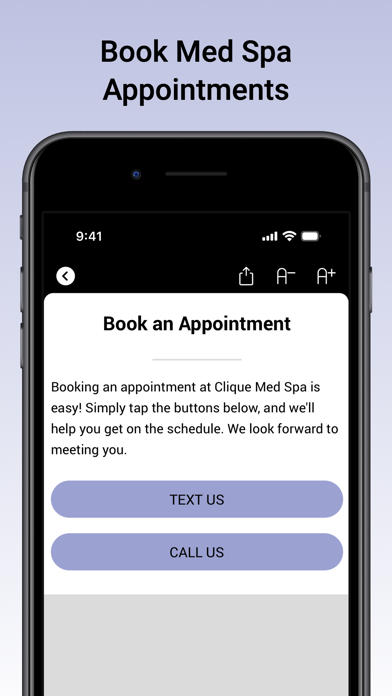 Clique Med Spa Screenshot