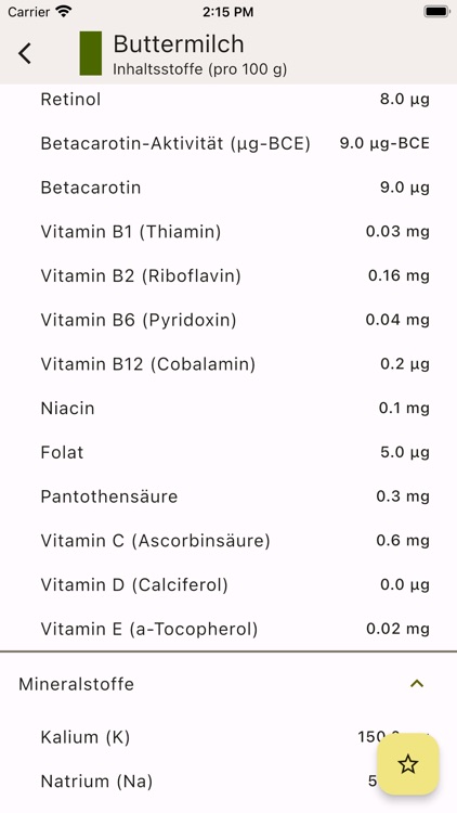 Lebensmittel Inhaltsstoffe screenshot-5