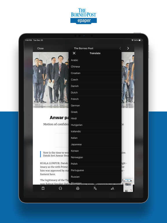 The Borneo Post iPad screenshot 5 - News app