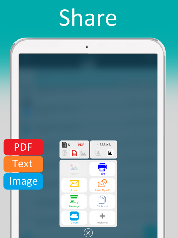 wizScan PDF document scanner iPad screenshot 8 - Productivity app
