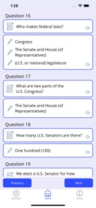 US Citizenship Test App 2024 screenshot #2 for iPhone