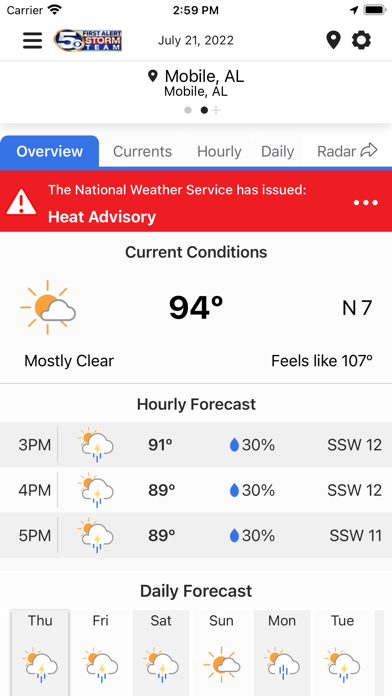 WKRG Weather Screenshot