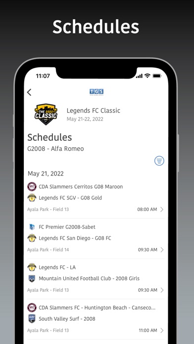 Legends FC Tournaments Screenshot