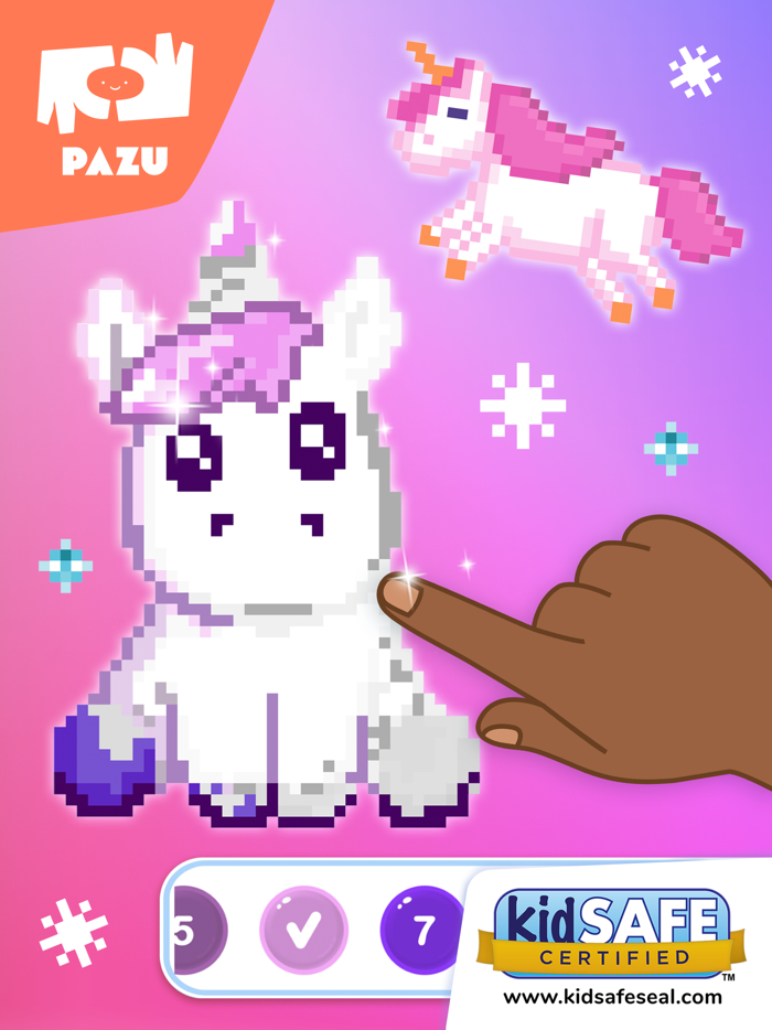 Pixel coloring games for kids