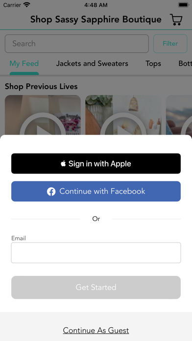 Shop Sassy Sapphire Boutique Screenshot