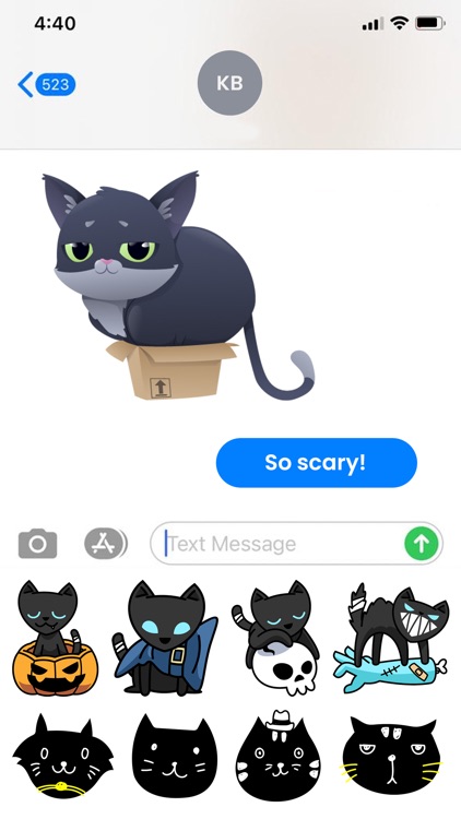 Black & White Cat Stickers