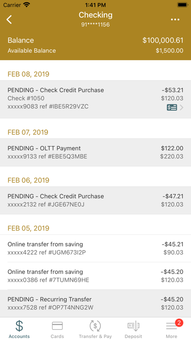 Summit Bank(OR) Mobile Banking Screenshot