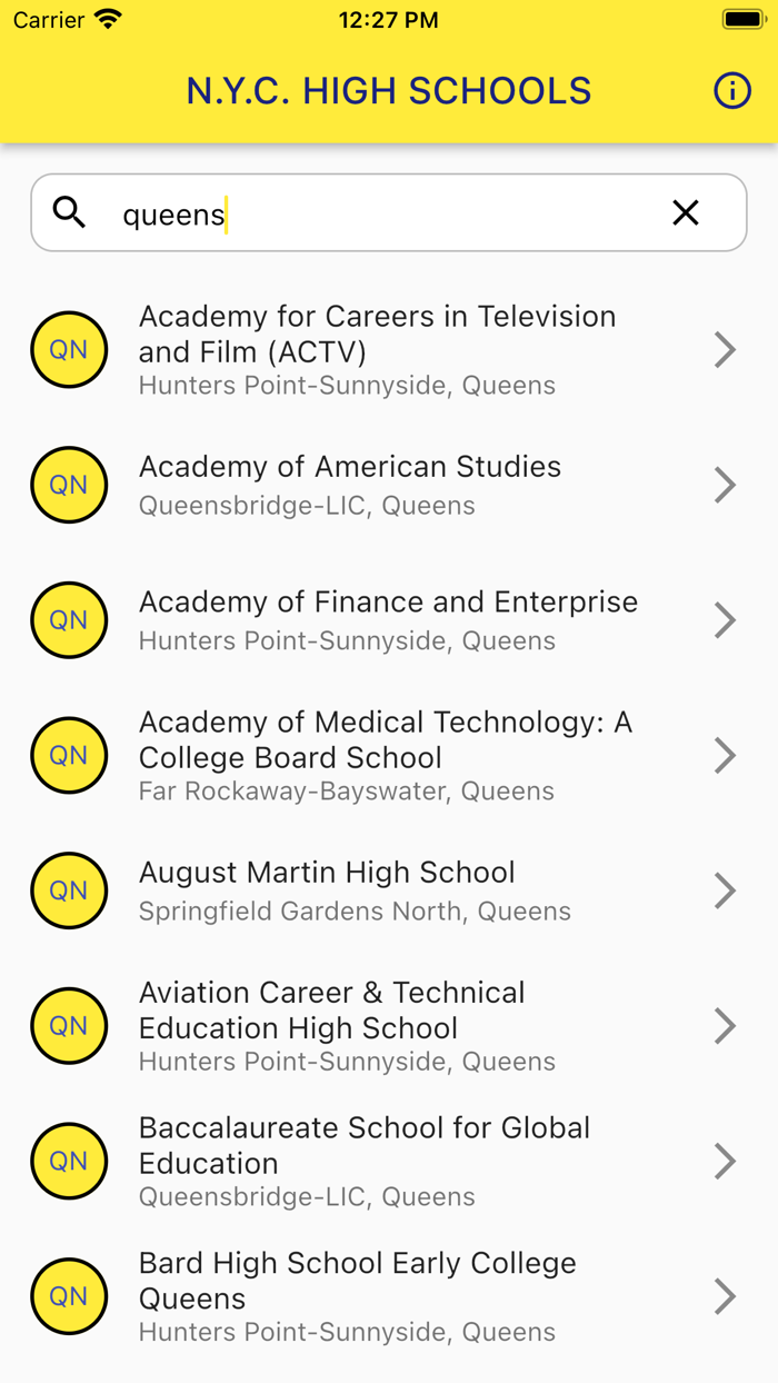 NYC H.S. Information