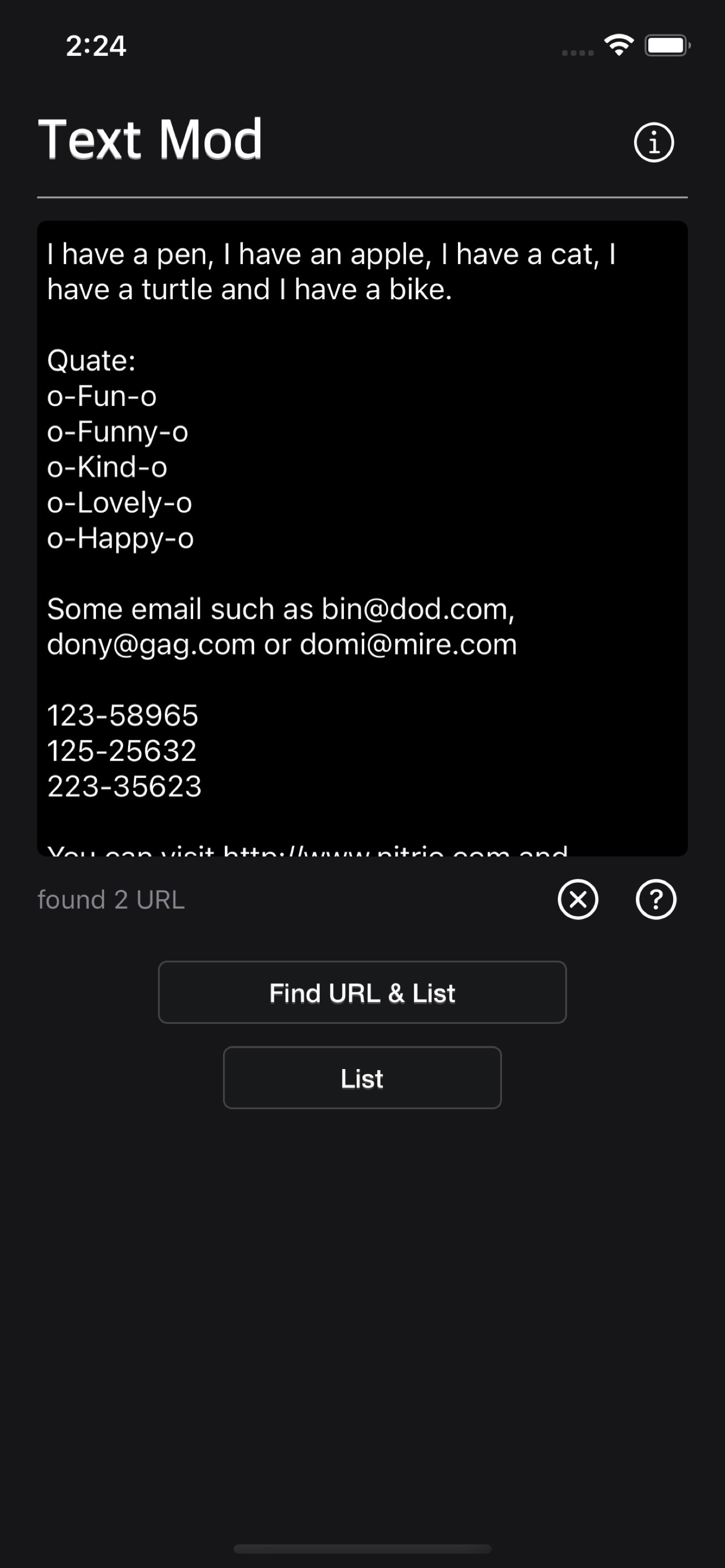 Text Mod