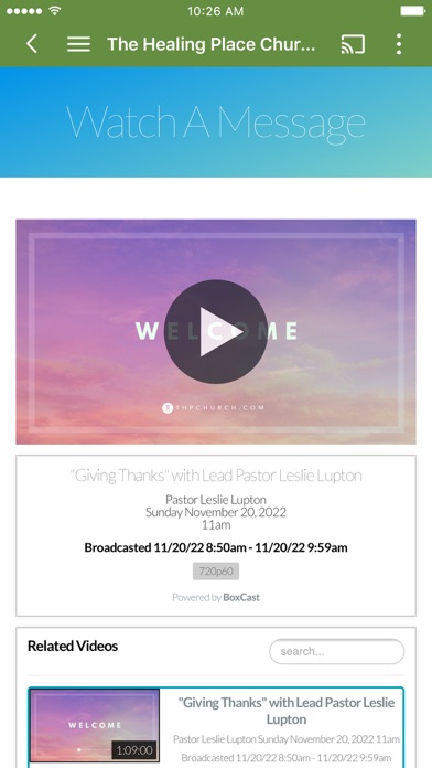 The Healing Place Church Screenshot
