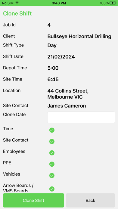 TC Operations Screenshot