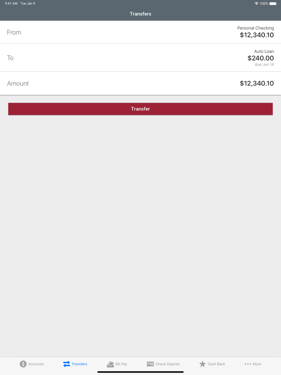TruMark Financial Credit Union iPad screenshot 4 - Finance app