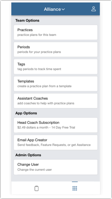 Practice Plan App screenshot n.1