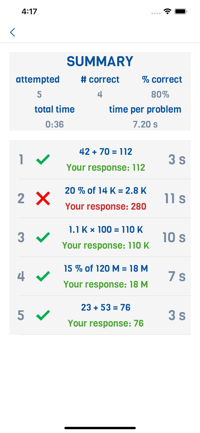 Case Prep Mental Math
