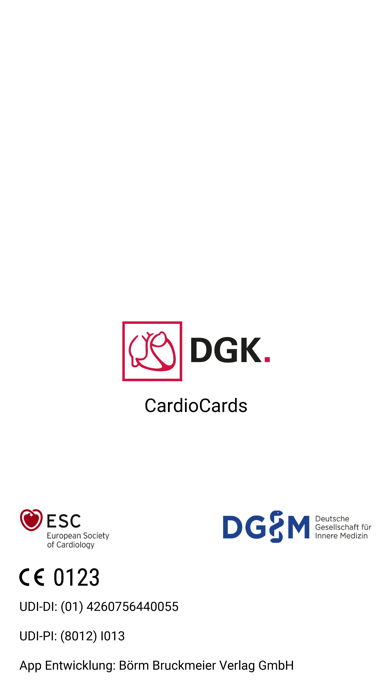 DGK CardioCards Screenshot