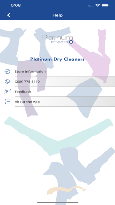 Platinum Dry Cleaners Screenshot