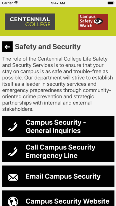 Campus Safety Watch Screenshot