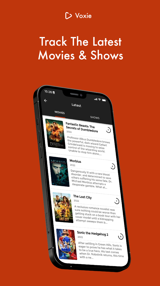 #4. Voxie - Track Movies & Shows (iOS) 由: Renasnce Studios Ltd