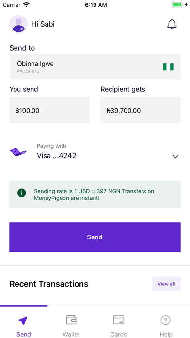 MoneyPigeon Screenshot