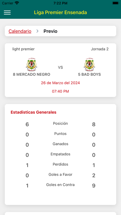 Liga Premier Ensenada Screenshot