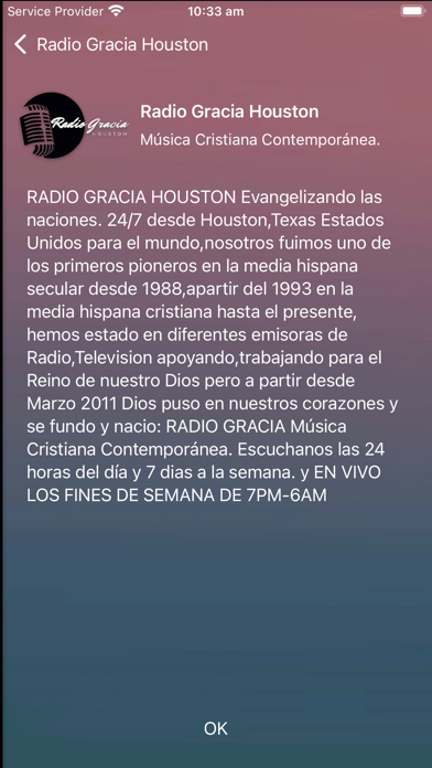 Radio Gracia Houston Screenshot