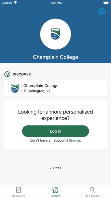 Champlain College Screenshot