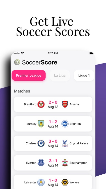 Soccer Scores - Live Score