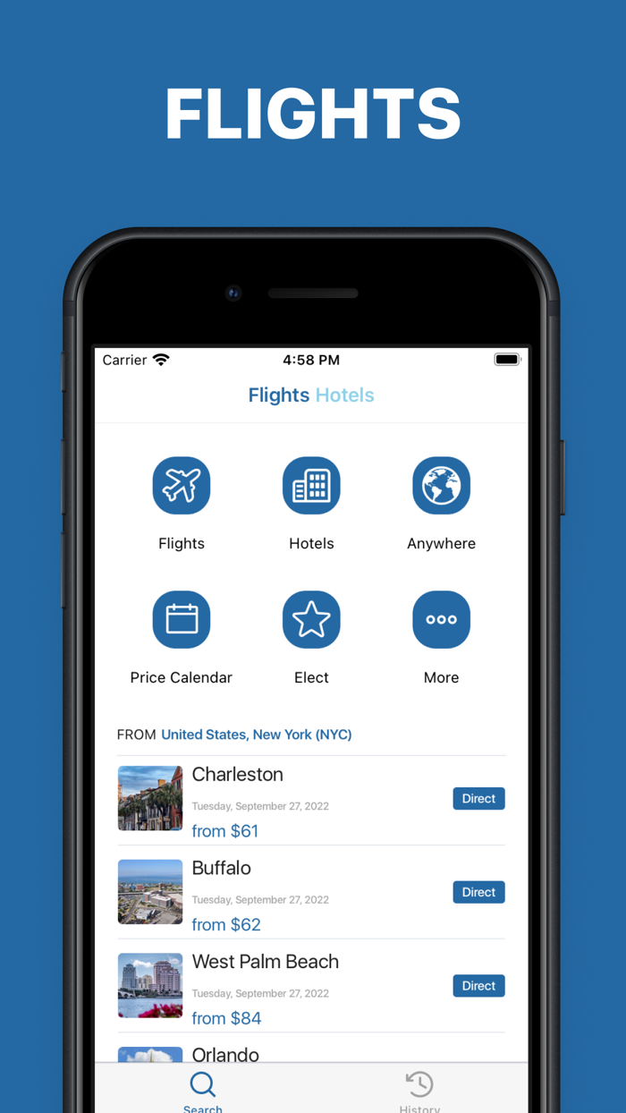 Flights and hotels booking