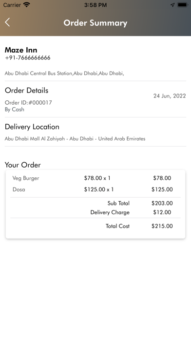 Yeekal Customer Screenshot