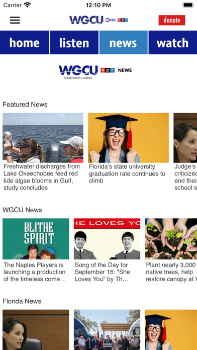 WGCU Public Media App Screenshot