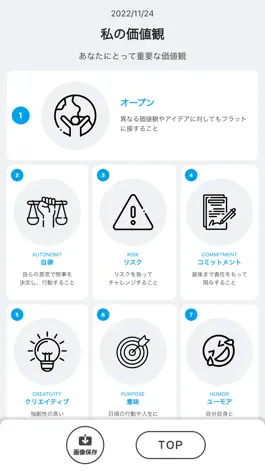 Game screenshot 価値観カード hack