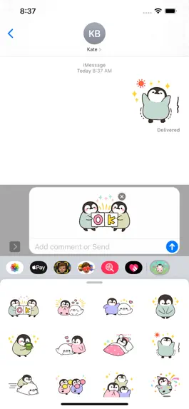 Game screenshot Cute Penguin 3 Stickers pack mod apk