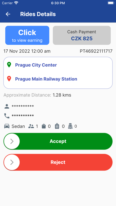 PragaTrip Driver Screenshot