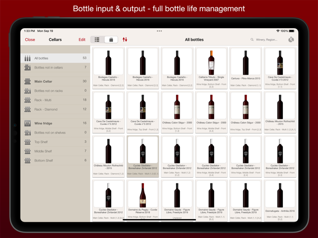 ‎VinoCell - gestionnaire de cave à vin Capture d'écran